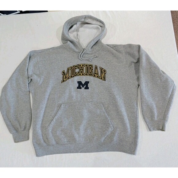 Sport Attack Other - University of Michigan Wolverines Gray Pullover Hoodie Adult Size Large NCAA